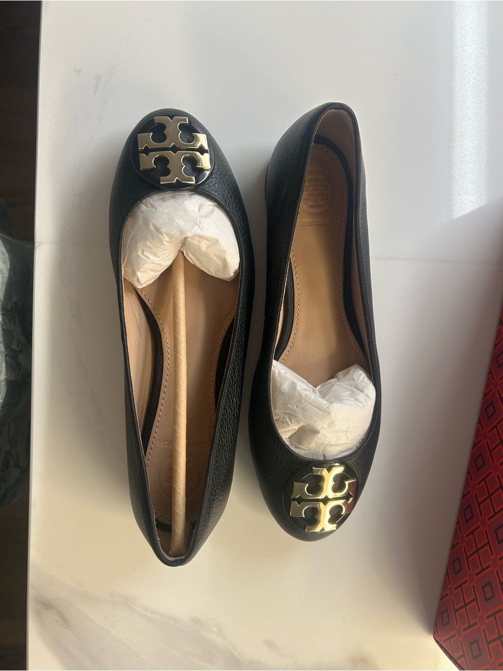 Tory Burch Black Claire Ballet Flats